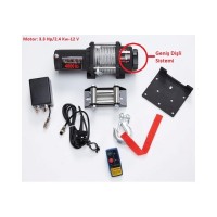 STRONG BEAR 4000 LB Tekne ve ATV Vinci (12 VOLT) klavuz ve Uzaktan Kumandalı Ücretsiz kargo