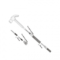 WERT W 2260 Mini Çekiç - Tornavida seti