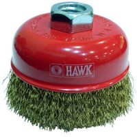 HAWK HA-10111 65mm SARI DALGALI TELLİ M14 VİDALI ÇANAK FIRÇA