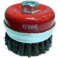 HAWK HA-10121 80mm GRİ BURMA TELLİ M14 VİDALI ÇANAK FIRÇA