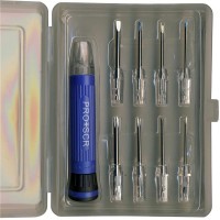 PRO*SCR SCR-02877 DEĞİŞEBİLİR 8 UÇLU IŞIKLI ELEKTRONİKÇİ TORNAVİDA SETİ