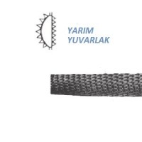 THREE FILES EĞYYİ4 YARIM YUVARLAK EĞE İNCE 4'' (12 Adet)