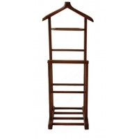 YAKAMOZ  LT-2 Çifli Dilsiz Uşak Ayaklı Askılık (Ceviz Ağacından Tornalı Ayaklı Ceket Askılğı)