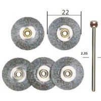 Proxxon 28956 Daire Tel Fırça Seti 5 Adet 22 mm