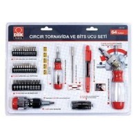 DBK 522164 CIRCIR TORNAVİDA BİTS UCU SETİ 64 PARÇA